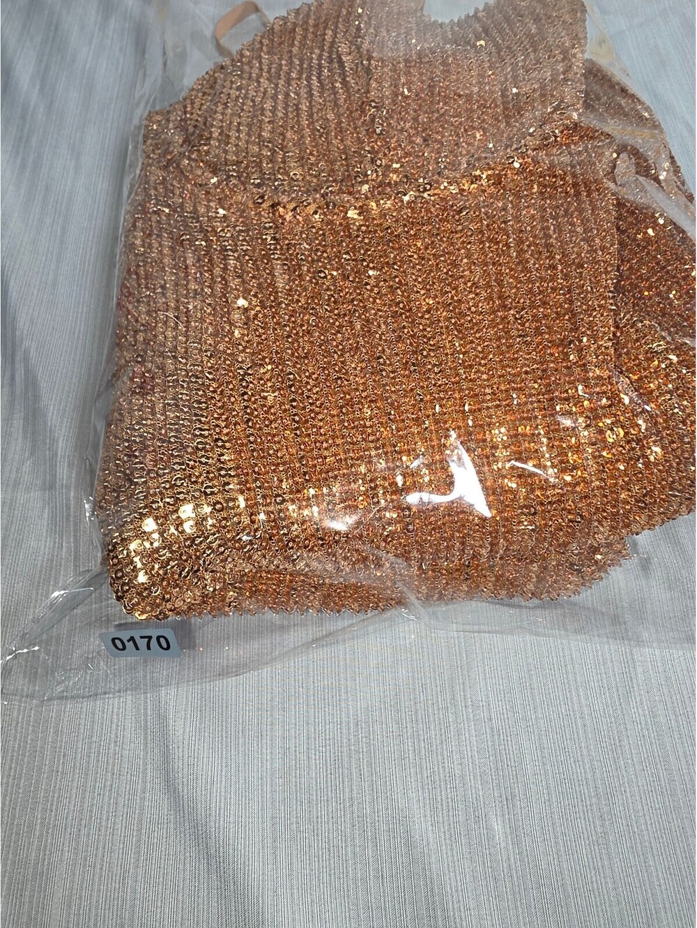 Fashion Nova Copper Gold Sequin Mini Dress XL – Sparkle Party Club Dress - Picture 13 of 14